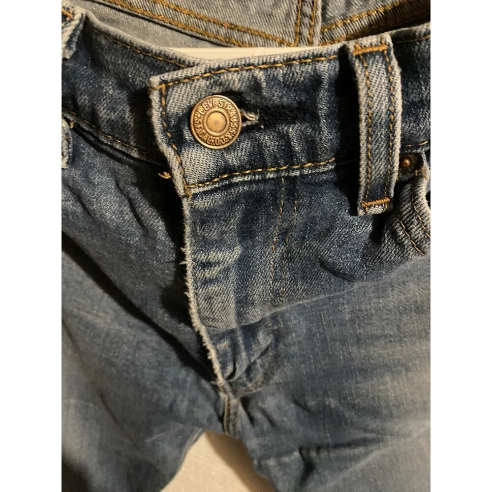 Levis Mens Blue 505 Regular Fit Straight Leg Denim Jeans - Size 32x32